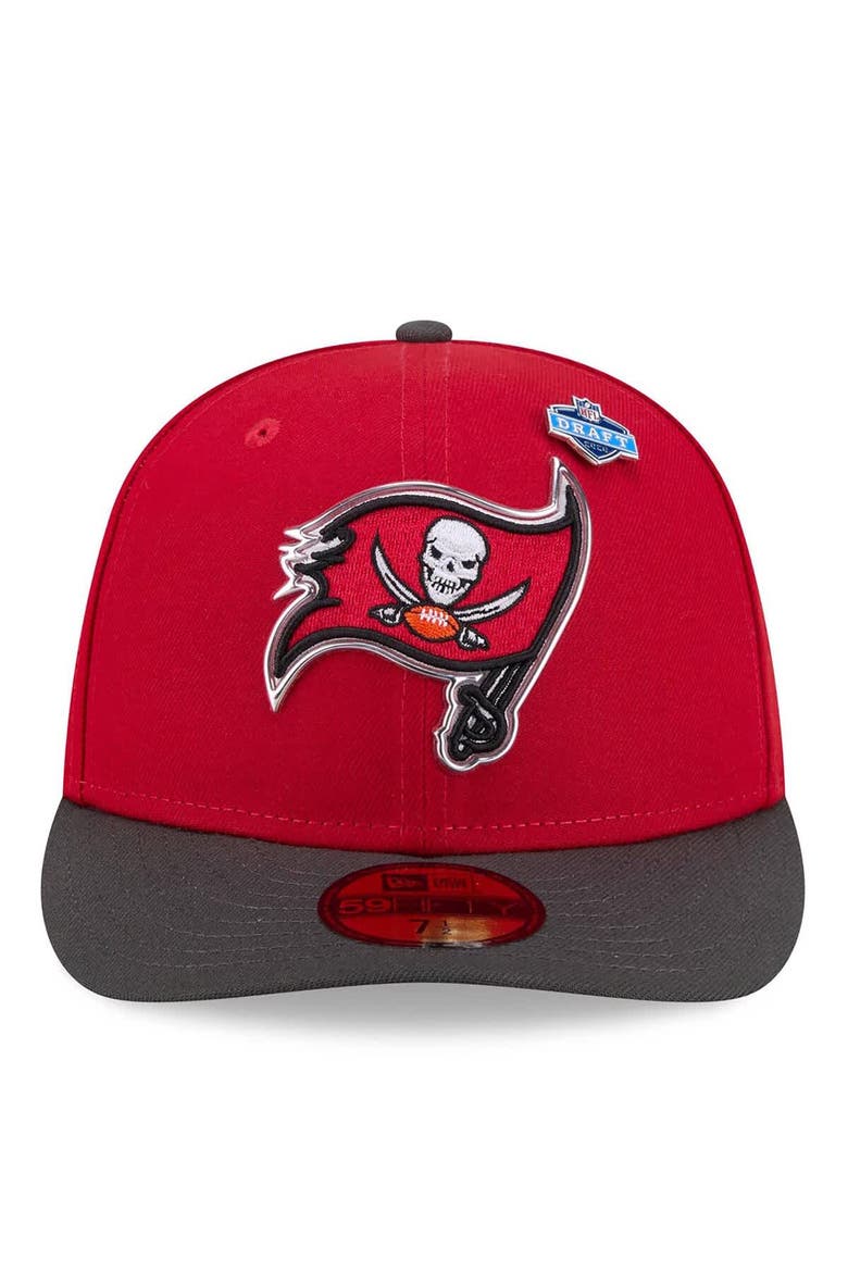 Men's New Era  Red/Pewter Tampa Bay Buccaneers 2026 NFL Draft Pre-Curved 59FIFTY Fitted Hat, Alternate, color, Red