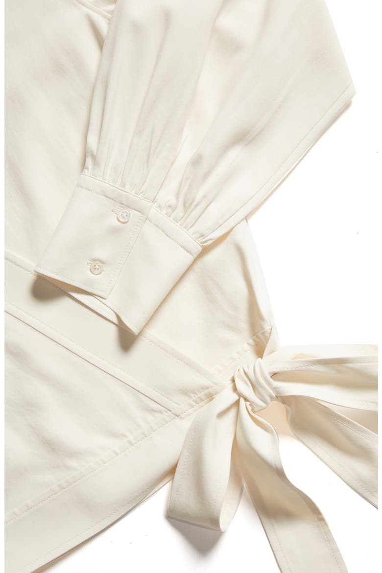 The Washable Silk Wrap Top, Alternate, color, BONE