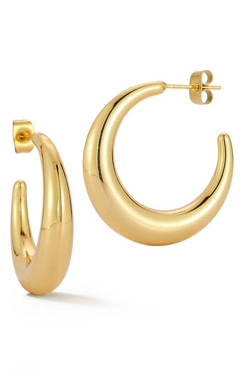 Crescent Hoop Earrings