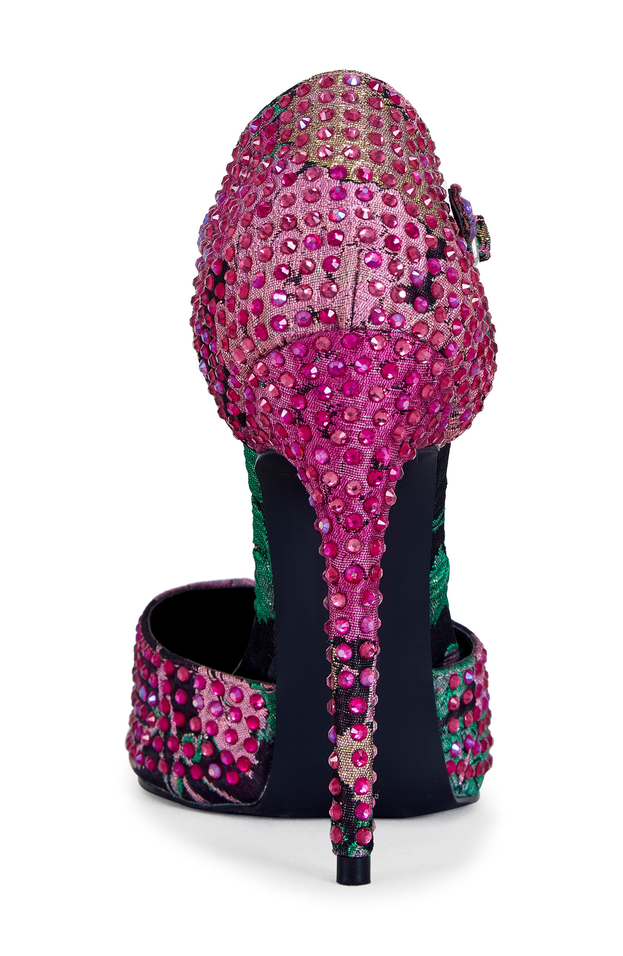 AZALEA WANG Daiyya Ankle Strap Pointed Toe Pump, Alternate, color, Pink Multi