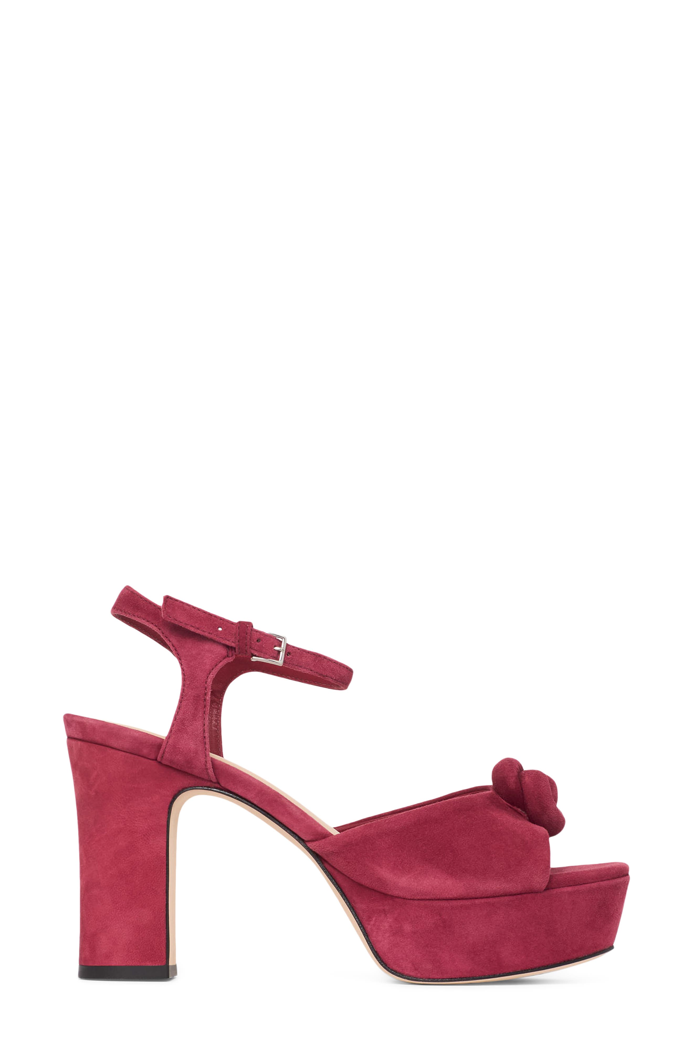 Cinq à Sept Arianna Suede Platform Sandal, Alternate, color, Berrywine