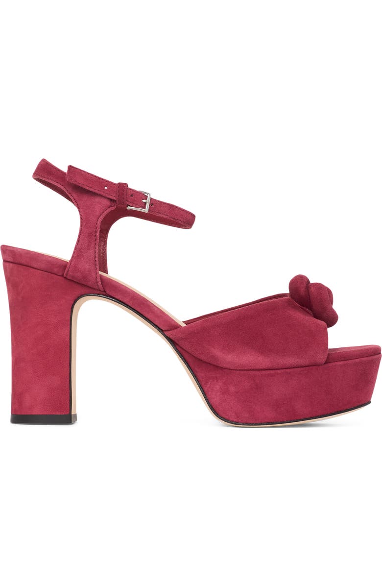 Cinq à Sept Arianna Suede Platform Sandal, Alternate, color, Berrywine