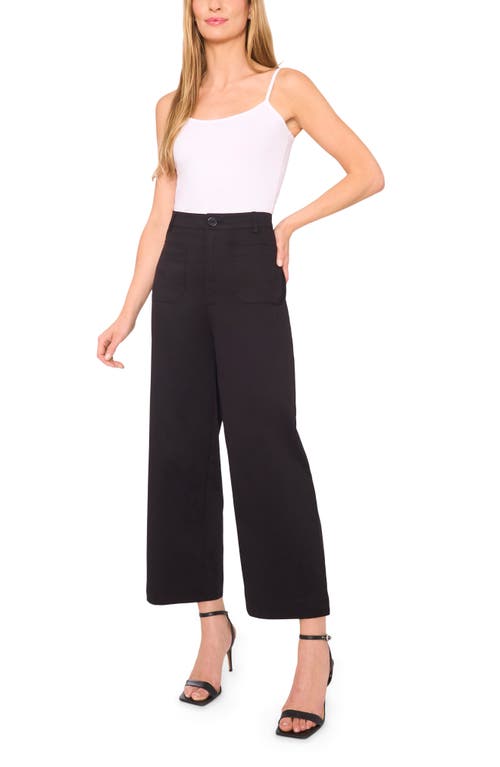 Halogen ® Patch Pocket Crop Twill Pants In Black