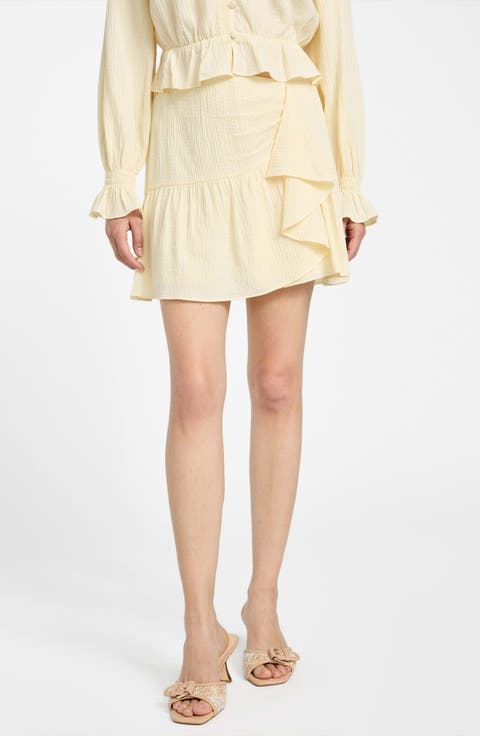 Shaelo Gauze Ruffle Miniskirt