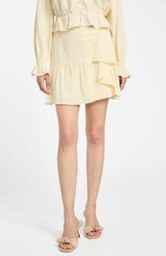 GUESS Shaelo Gauze Ruffle Miniskirt