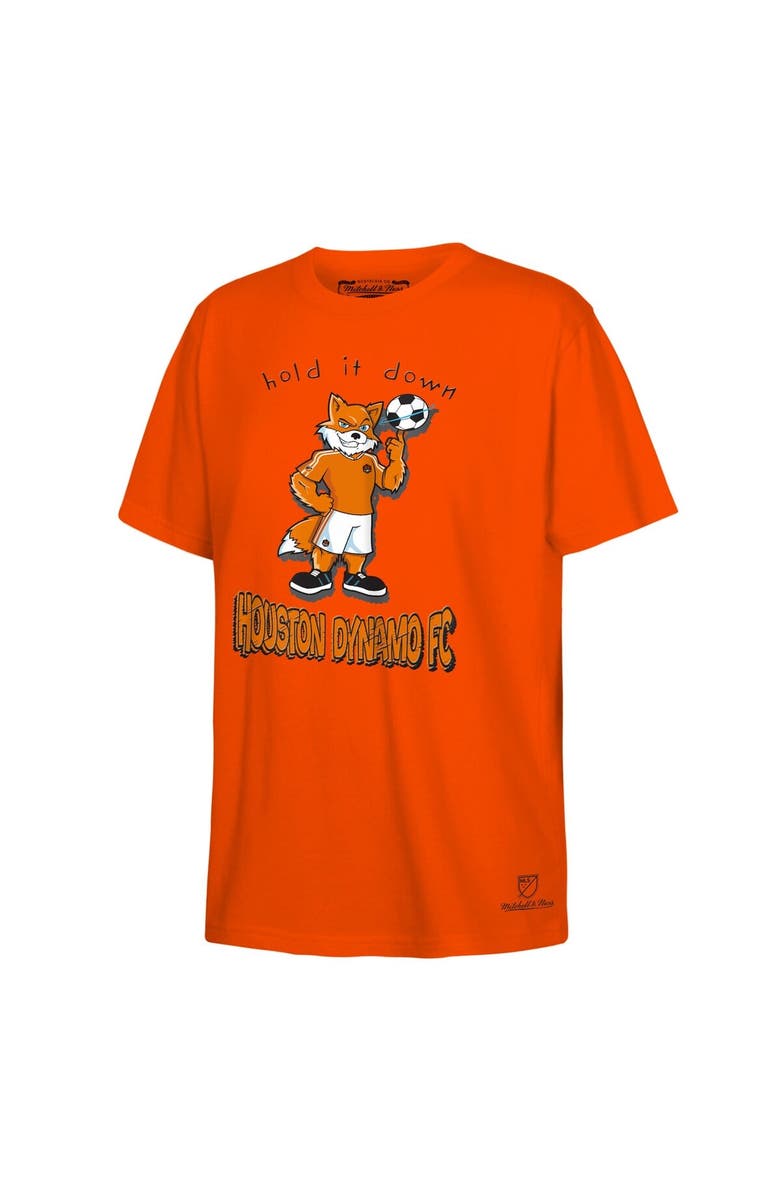 Mitchell & Ness Youth Mitchell & Ness  Orange Houston Dynamo FC Mascot T-Shirt, Main, color, Orange