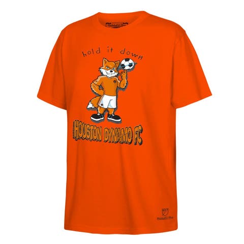 Youth Mitchell & Ness  Orange Houston Dynamo FC Mascot T-Shirt