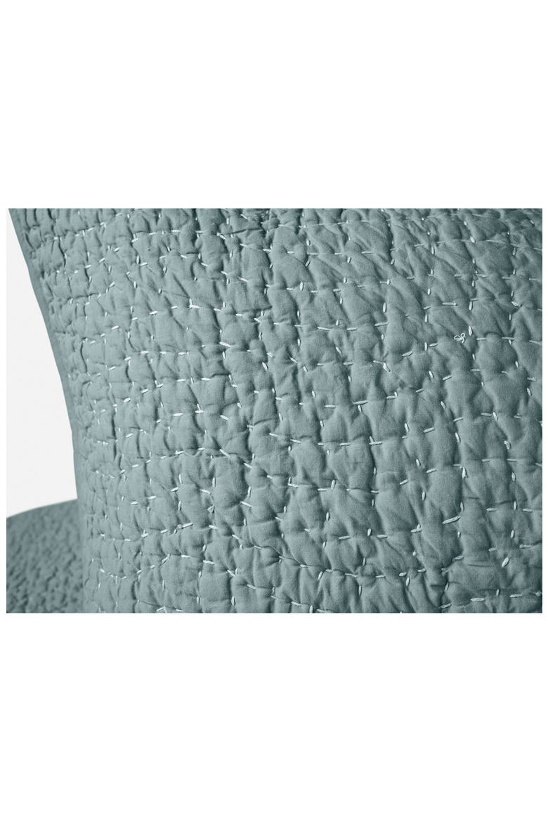 Pebbled Organic Cotton Pillow Sham, Alternate, color, LAGOON