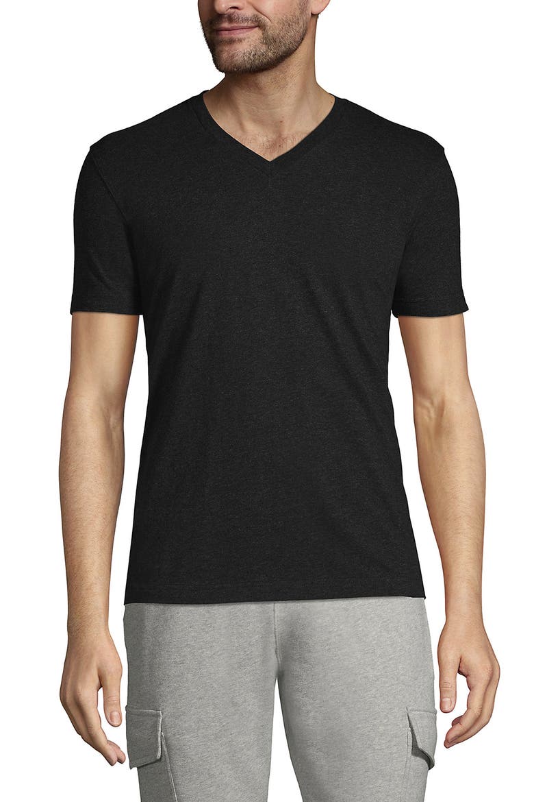 Super-T Short Sleeve V-Neck T-Shirt, Main, color, Dark Charcoal Heather