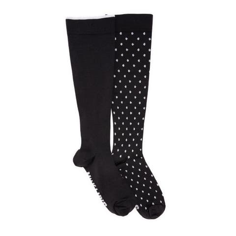 Nylon Blend Compression Socks 2 Pair Pack