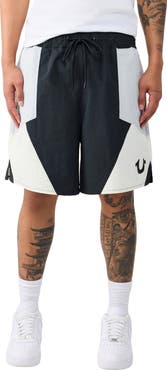 True Religion Contrast Panel Track Shorts