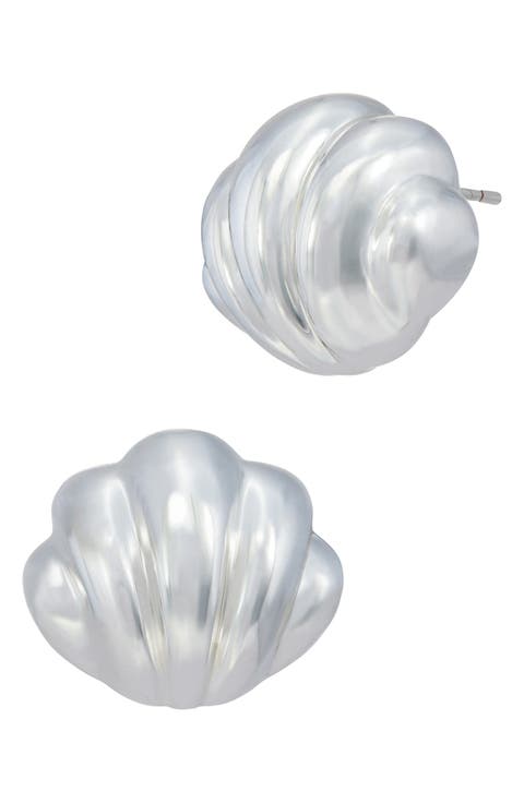 Nautical Shell Stud Earrings