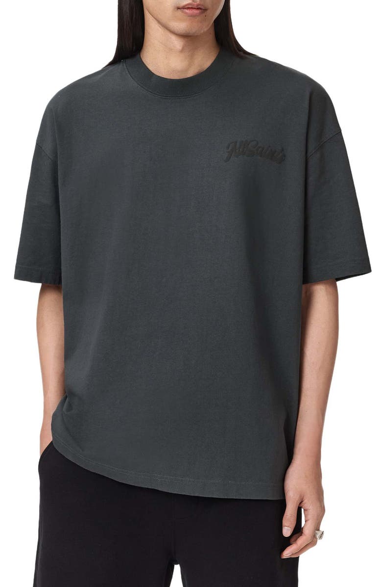 AllSaints Odyssey Cotton Graphic T-Shirt, Alternate, color, Washed Black