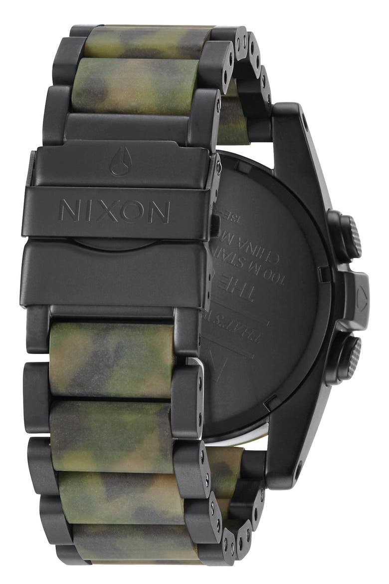 'The Unit' Bracelet Watch, 50mm, Alternate, color, MATTE BLACK/ CAMO