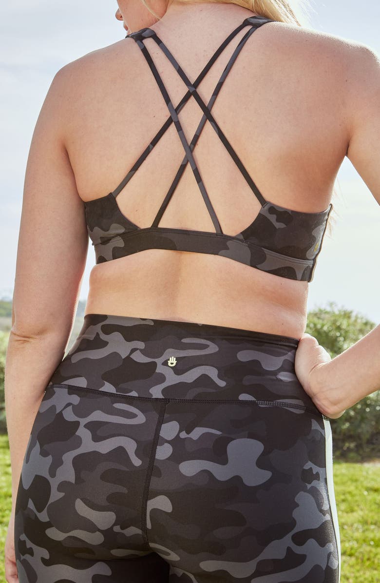 Spiritual Gangster Studio Stretch Recycled Polyester Sports Bra, Alternate, color, 