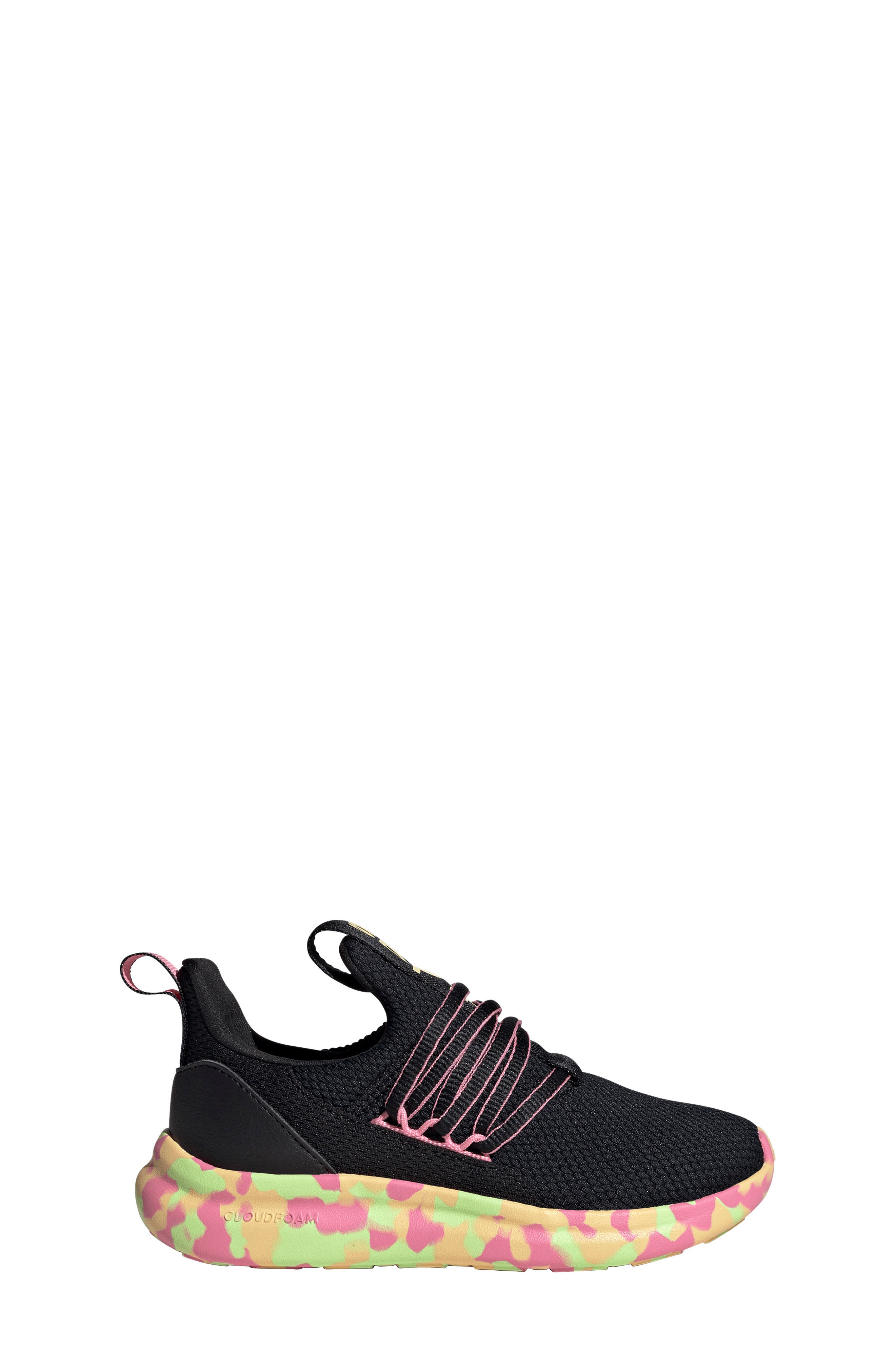adidas Kids' Lite Racer Adapt Sneaker, Alternate, color, Black/ Bliss Pink/ Black