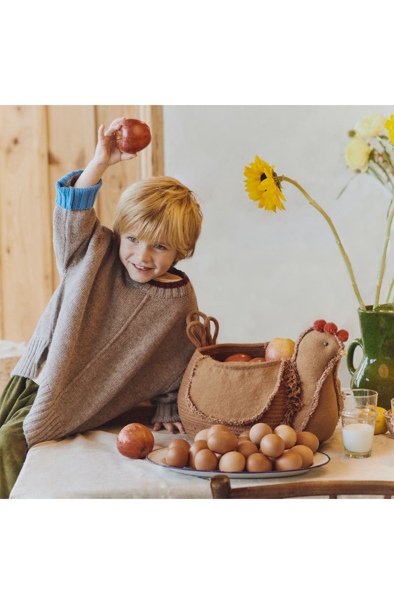 Lorena Canals Basket Chicken Toffee, Alternate, color, Toffee, Red, Dark Grey, Honey