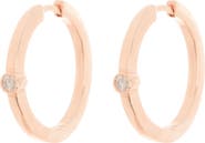 MESHMERISE Bezel Set Diamond Hoop Earrings - 0.20 ctw