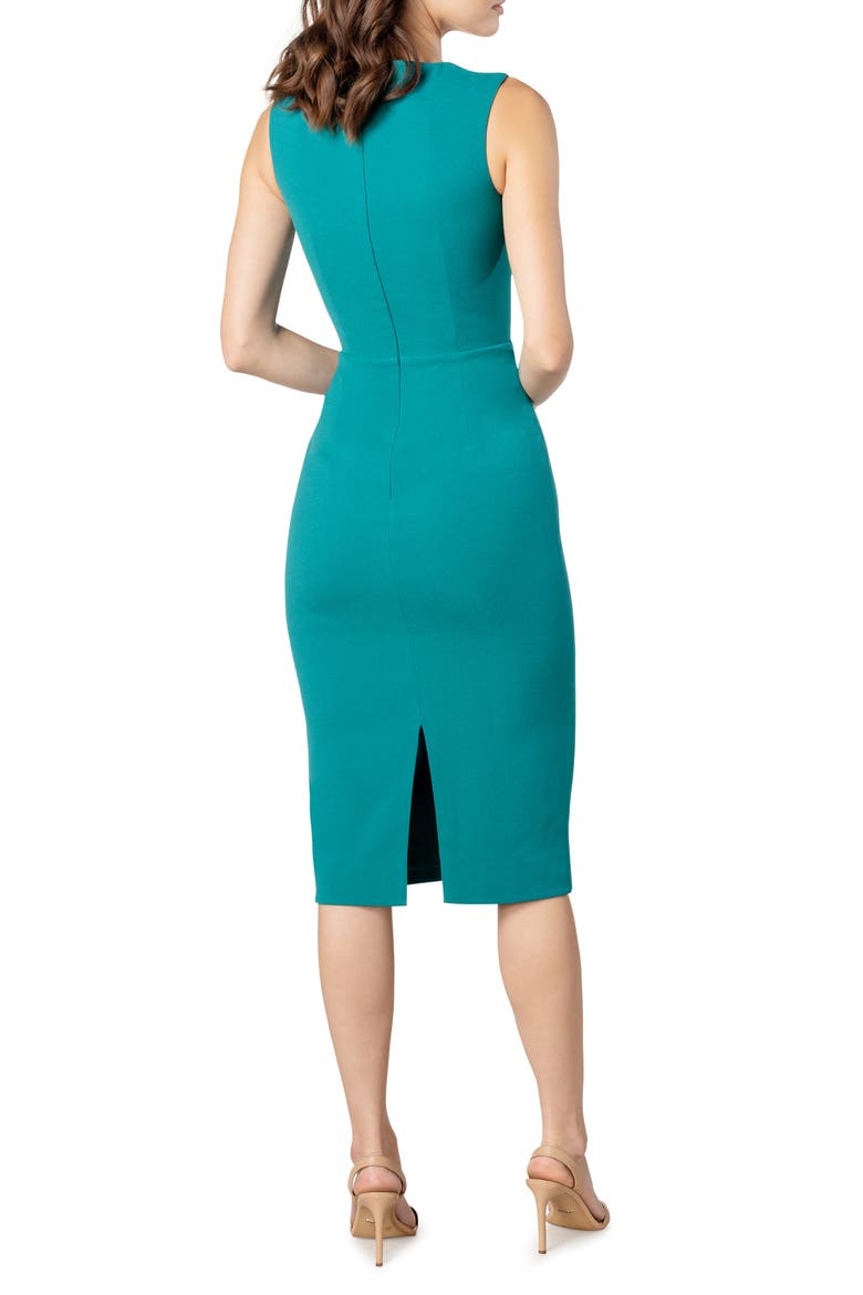 Elle Sweetheart Neck Sheath Midi Dress, Alternate, color, CAPRI
