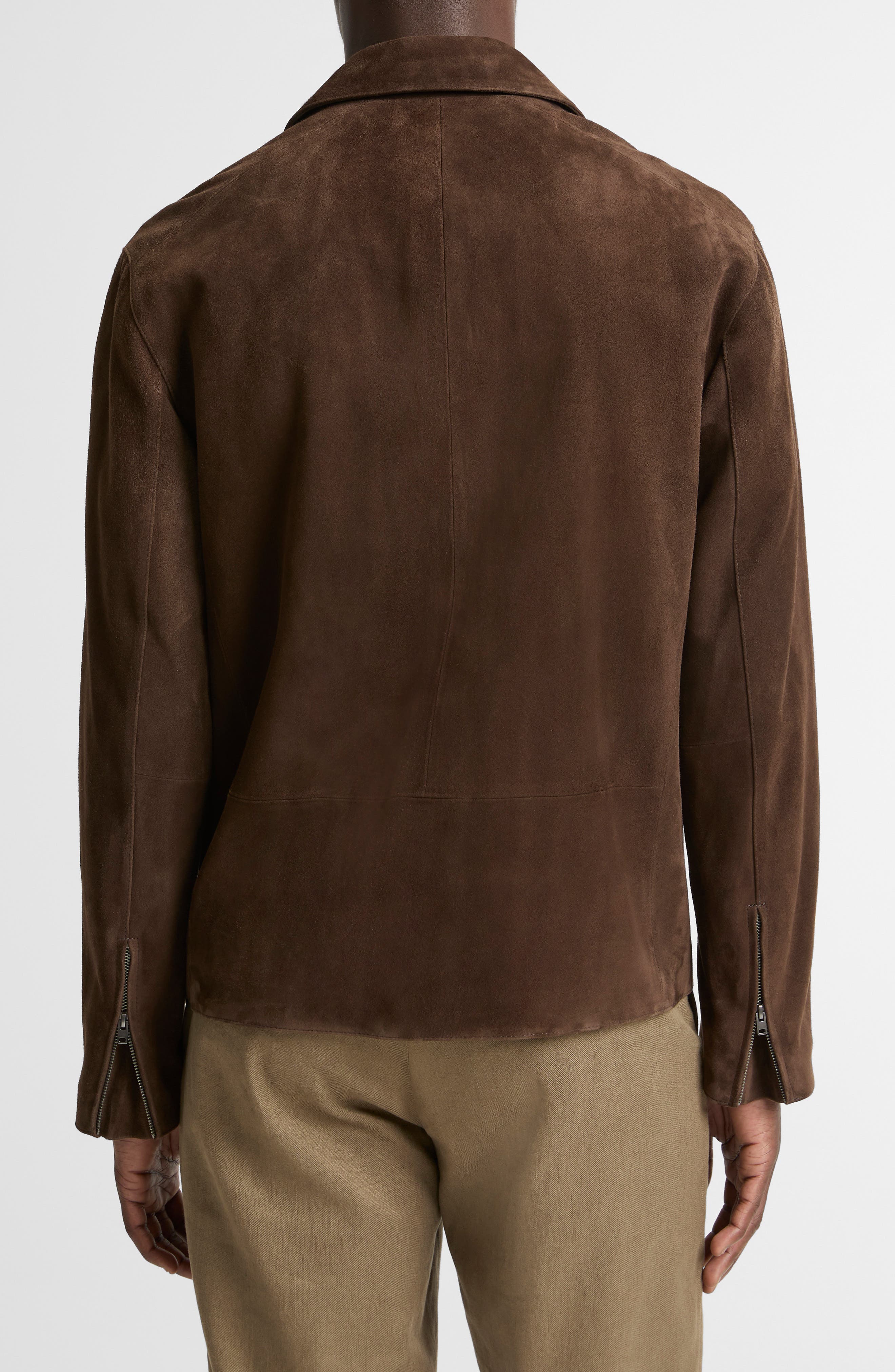 Minimal Moto Suede Zip Jacket - image 2