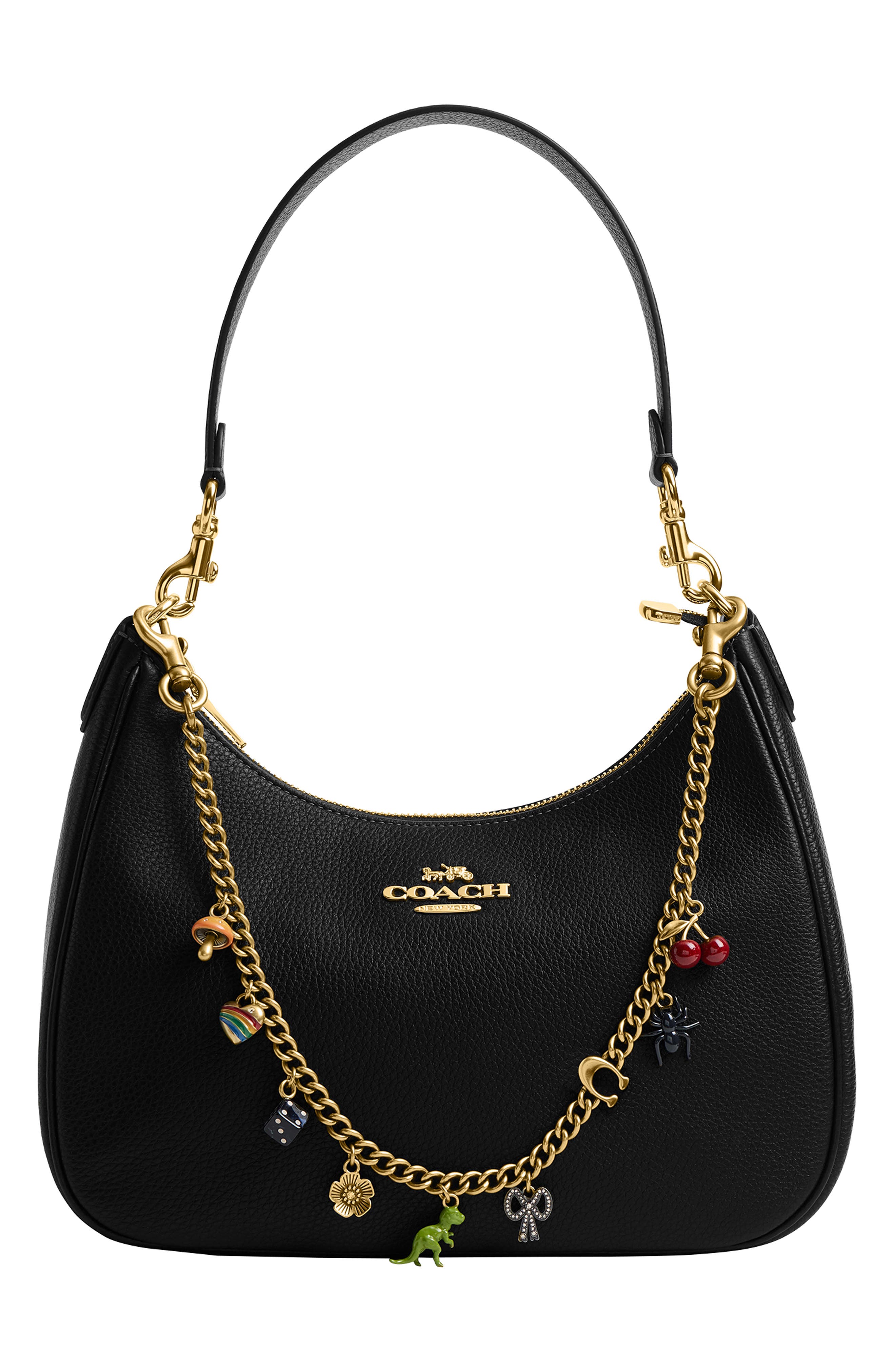 COACH Chain Strap with Charms, Alternate, color, 