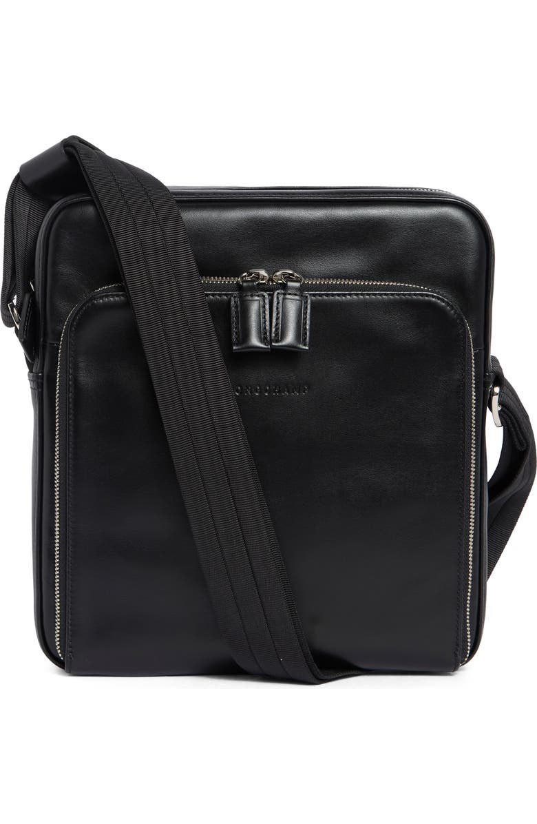 Longchamp Baxi Medium Crossbody Bag, Main, color, Black