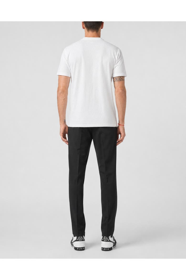 Jacquard T-Shirt Monogram Men, Alternate, color, white