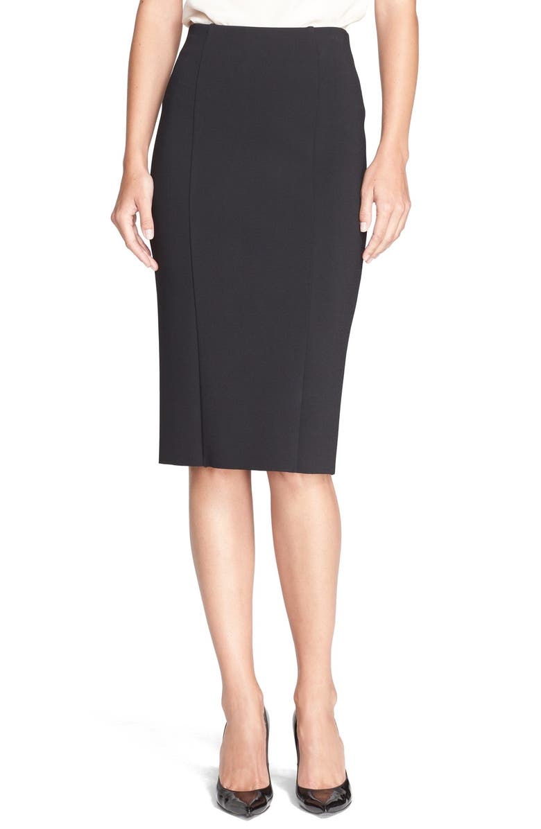 St. John Collection High Waist Luxe Sculpture Knit Skirt, Main, color, 
