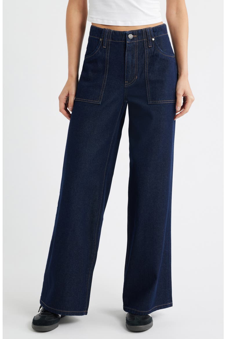 High Waist Wide Leg Jeans, Main, color, RINSE WASH