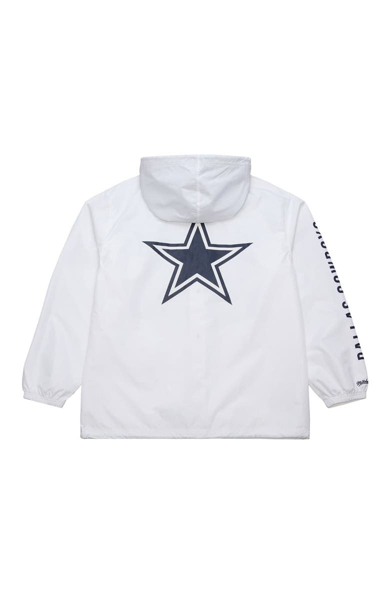 Mitchell & Ness Men's Mitchell & Ness White Dallas Cowboys Vintage Logo Coaches Full-Snap Hoodie Jacket, Alternate, color, White