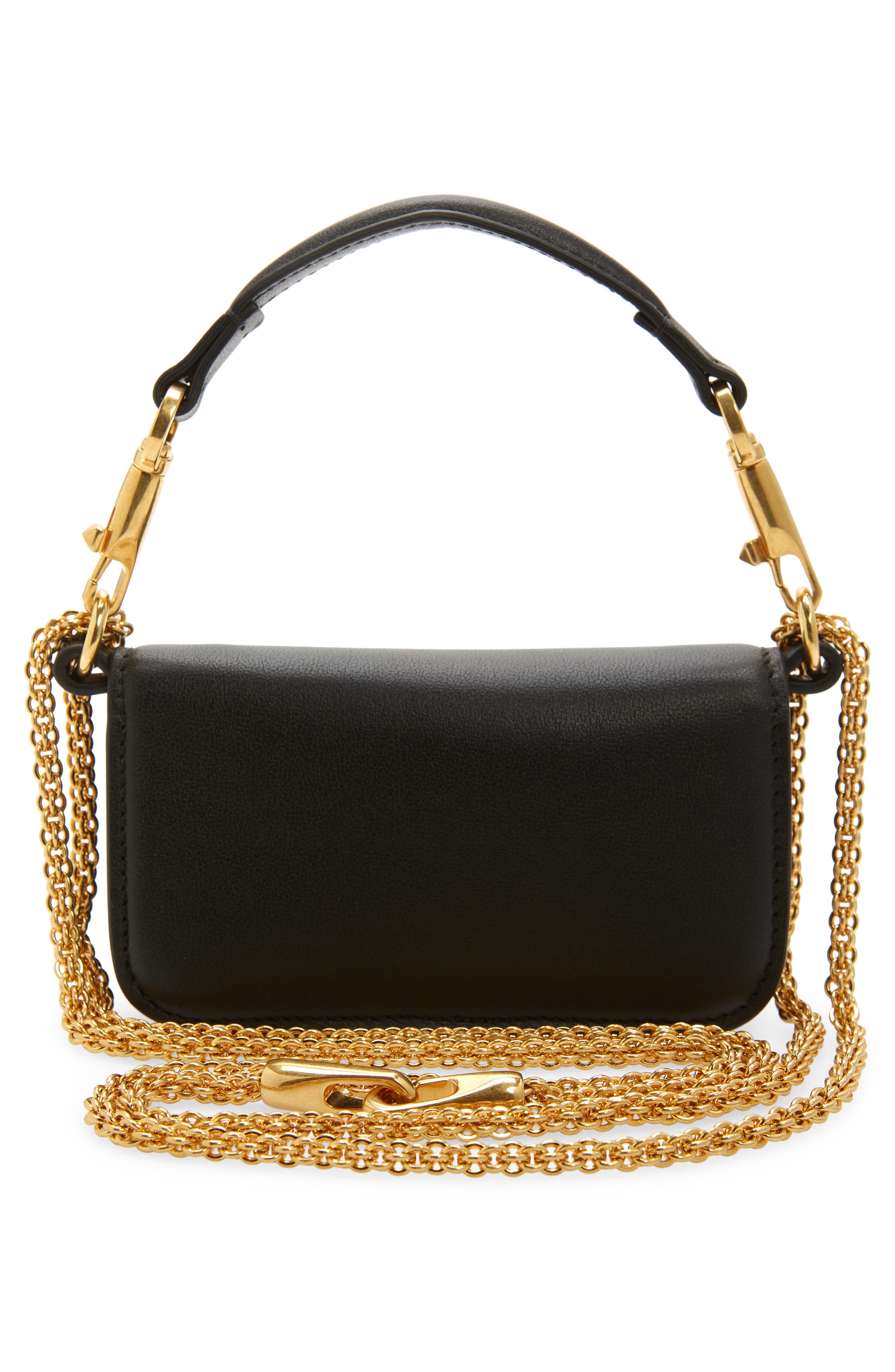 Valentino Garavani Mini Locò Leather Shoulder Bag, Alternate, color, 