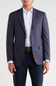 Blue Plaid Wool Sport Coat