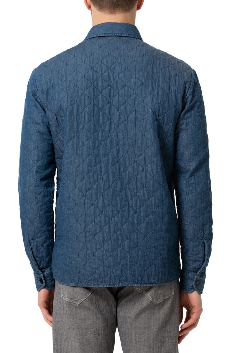 34 Heritage Quilted Denim Overshirt, Alternate, color, Indigo