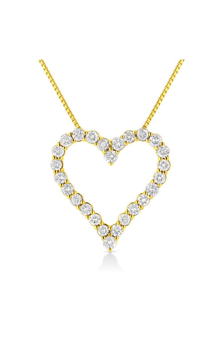 Haus of Brilliance 14K Yellow Gold 2.00 cttw Round Diamond Necklace Pendant, Main, color, Yellow
