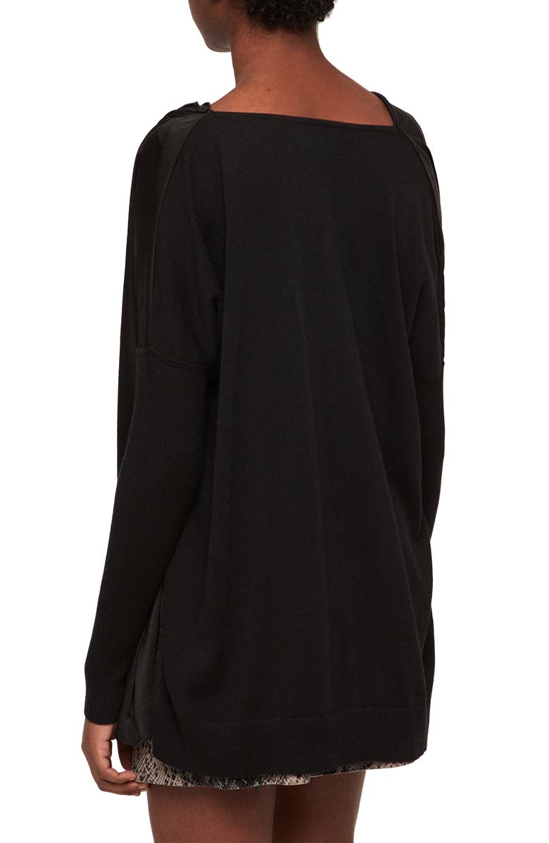 AllSaints Erma Cowl Neck Blouse, Alternate, color, 
