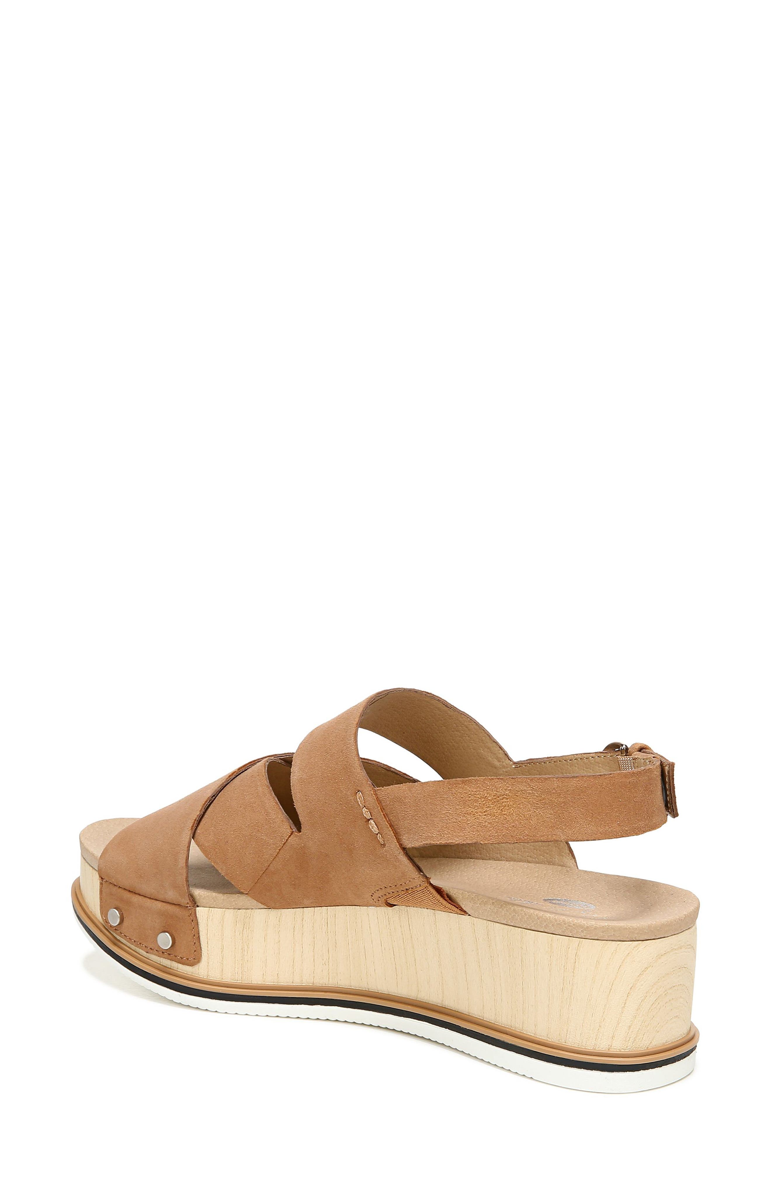 Catchin' Rays Platform Sandal, Alternate, color, HONEY LEATHER