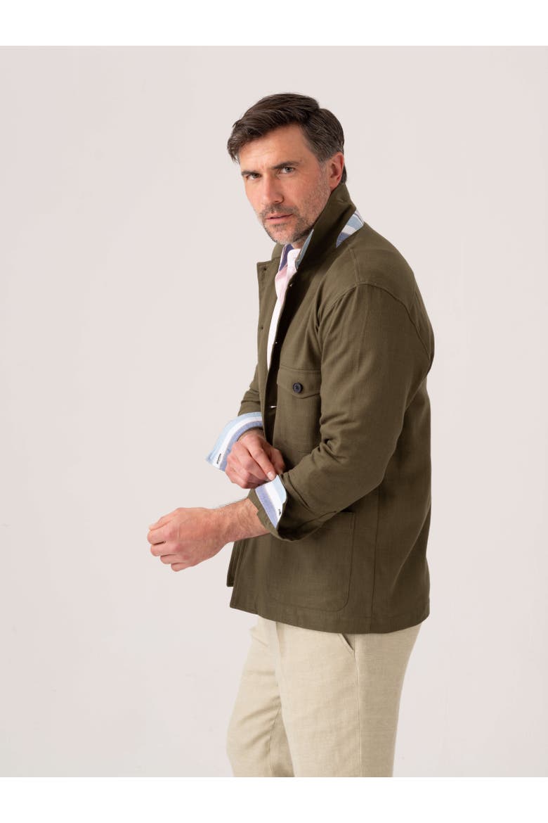 Cotton Shirt Jacket, Alternate, color, Olive