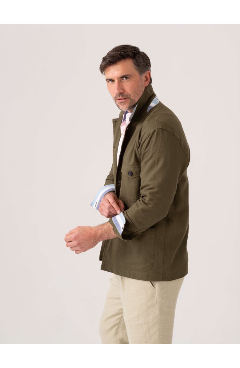 Koy Clothing Cotton Shirt Jacket, Alternate, color, Olive