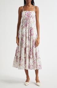 Cinq à Sept Gavin Midsummer Bloom Tiered Cotton Blend Dress