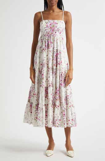 Cinq à Sept Gavin Midsummer Bloom Tiered Cotton Blend Dress