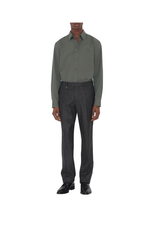 Burberry Check Wool Cashmere Tailored Trousers