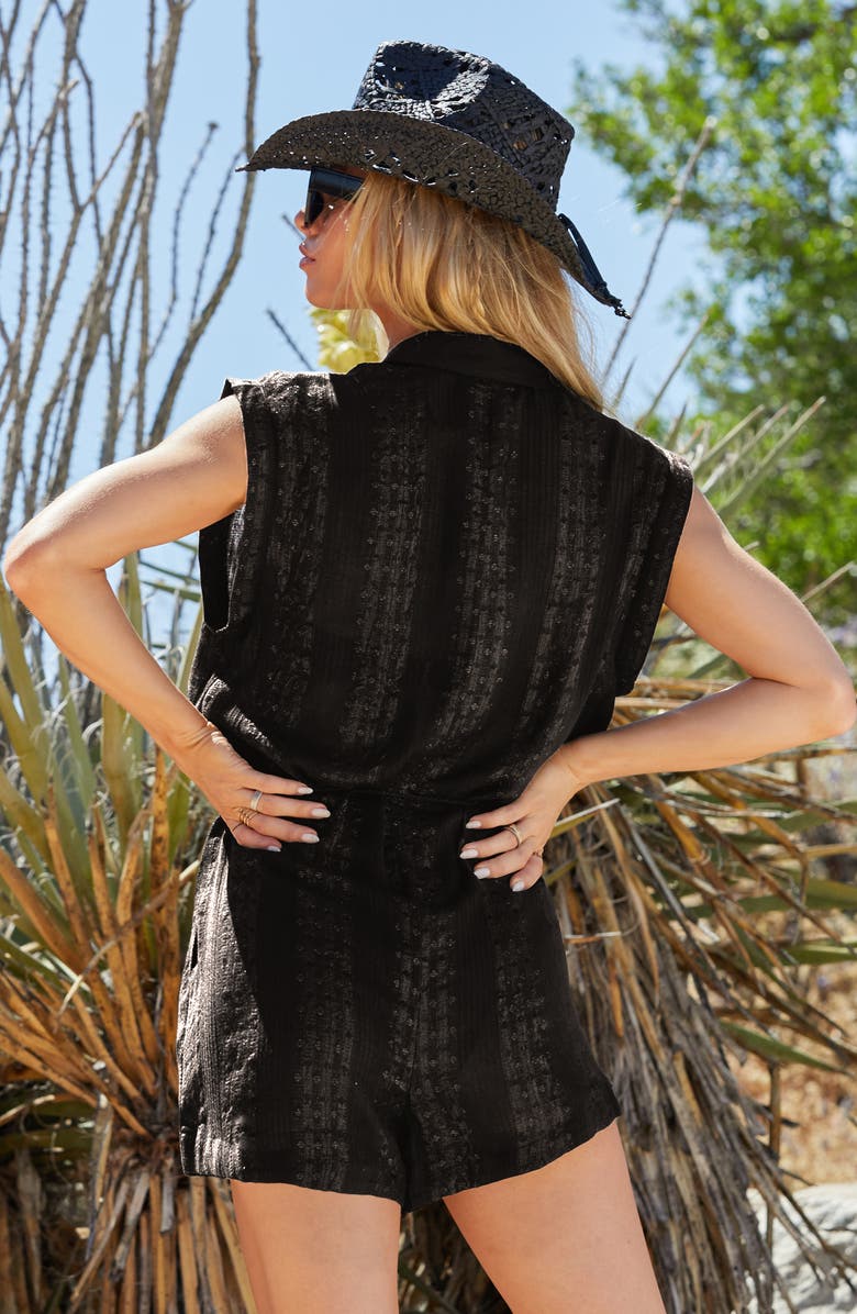 Isabella Rose Villa Metallic Cover-Up Romper, Alternate, color,