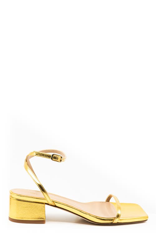 Andrea Gomez Brook Metallic Leather Sandals In Gold