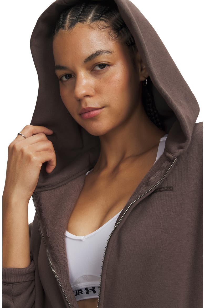 Icon Sama Cotton Blend Fleece Crop Hoodie, Alternate, color, 200 PEPPERCORN
