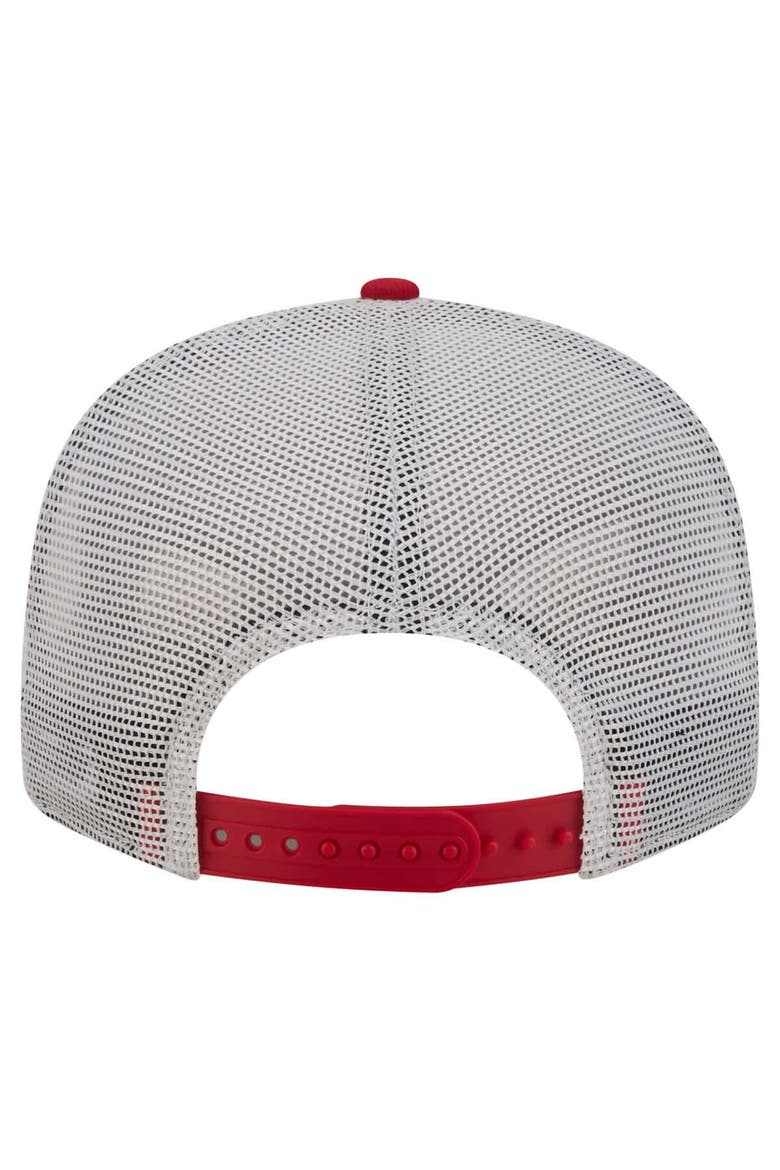 Men's New Era  Scarlet San Francisco 49ers Core Team 9FIFTY Trucker Snapback Hat, Alternate, color, Scarlet