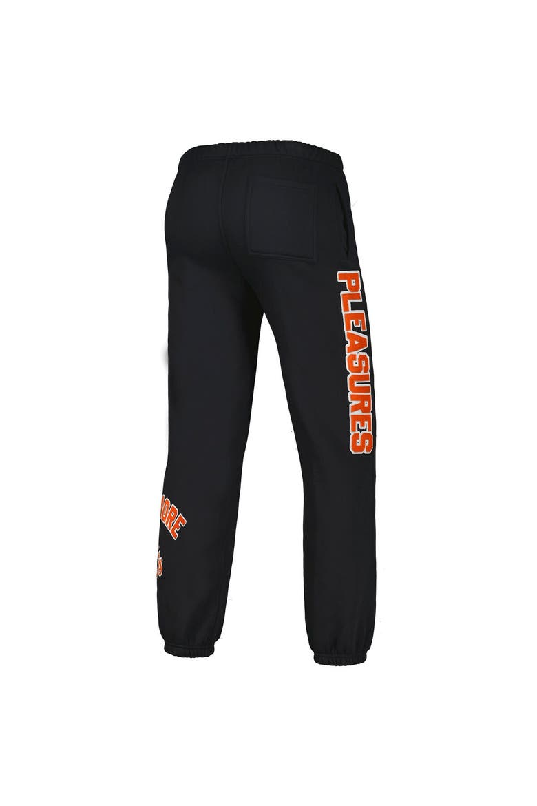 Men's PLEASURES Black Baltimore Orioles Opening Day Sweatpants, Alternate, color, Black
