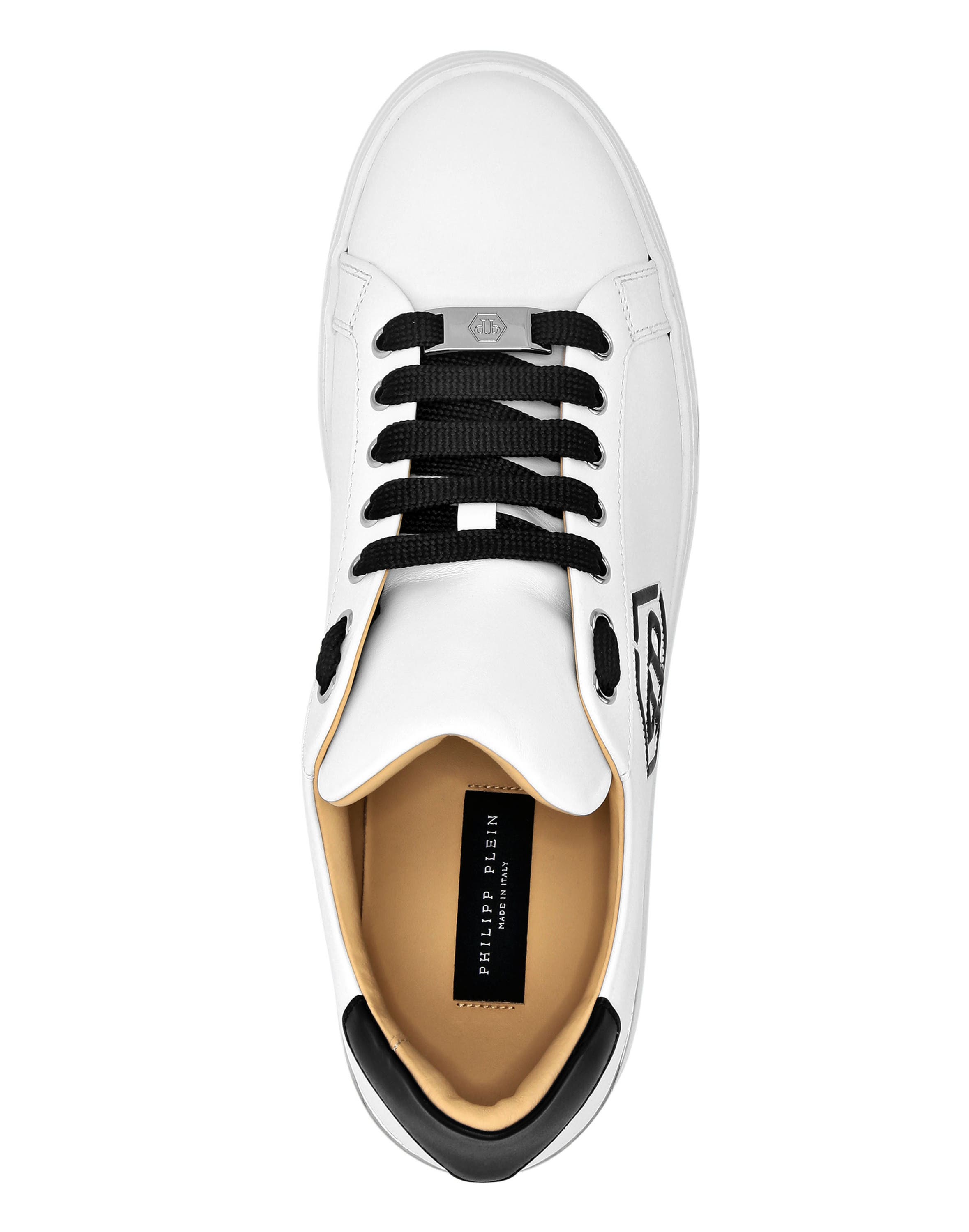 Nappa Leather Lo-Top Sneakers Hexagon Unisex, Alternate, color, black