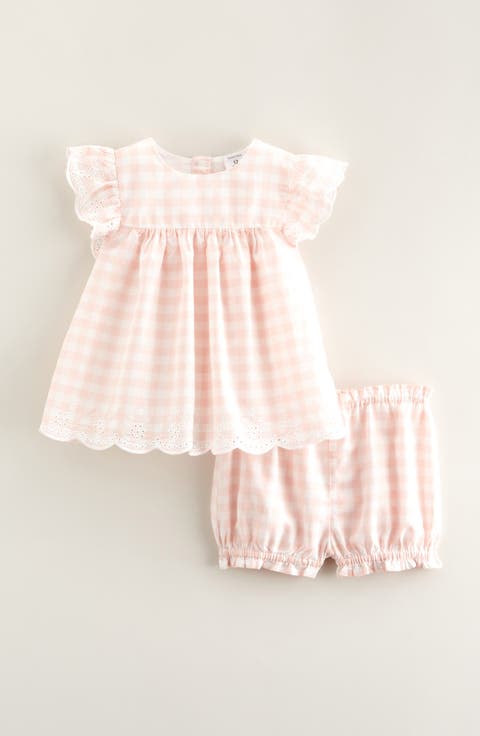 Ribbed Waist Cotton Romper