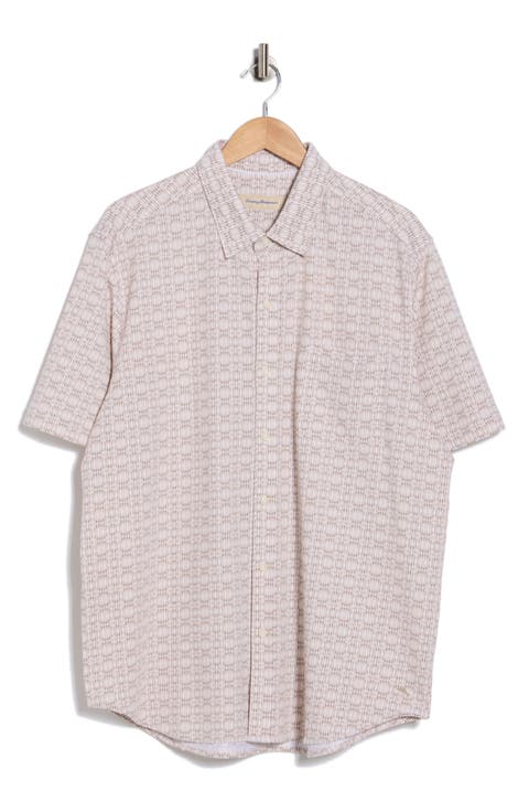 Sunburst Tie Bye Short Sleeve Button-Up Shirt