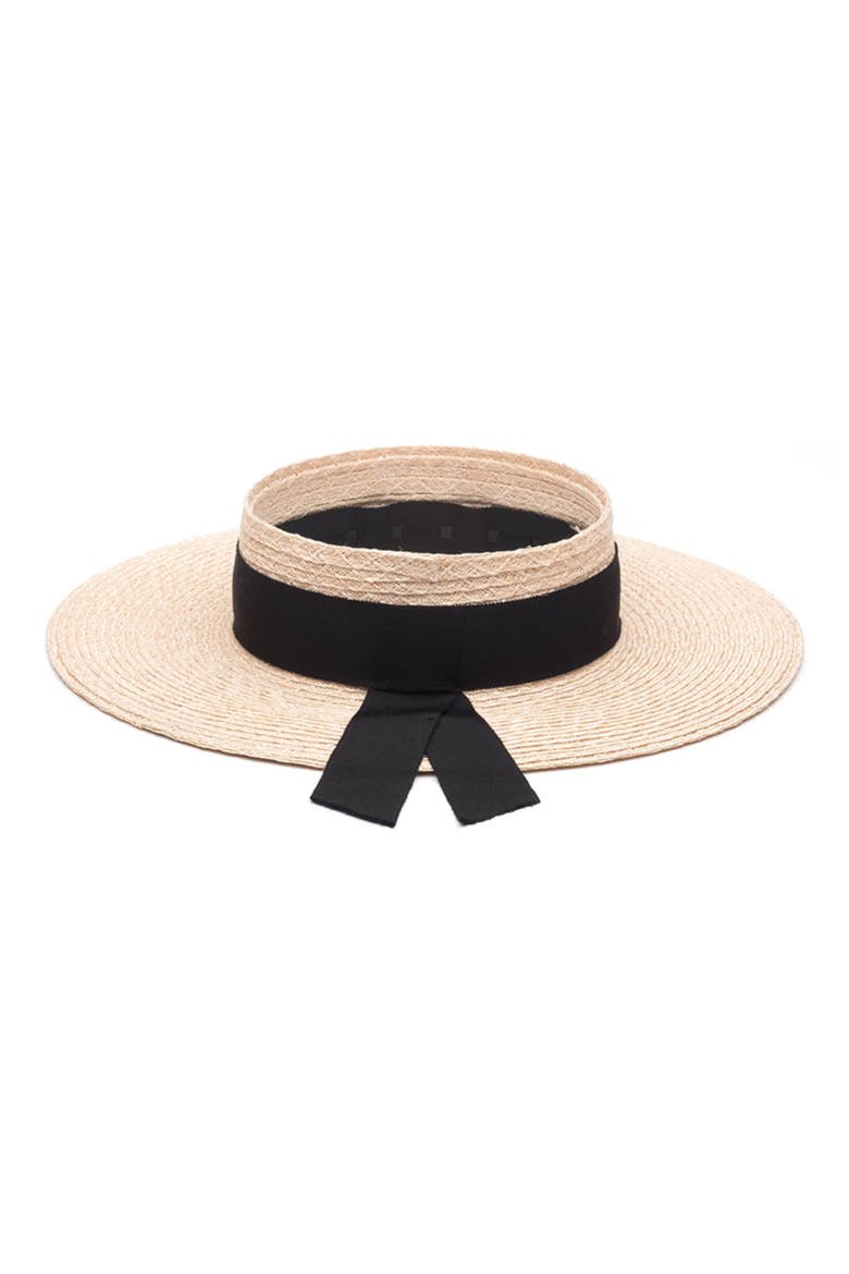 Lettie Woven Hemp Visor, Main, color, NATURAL